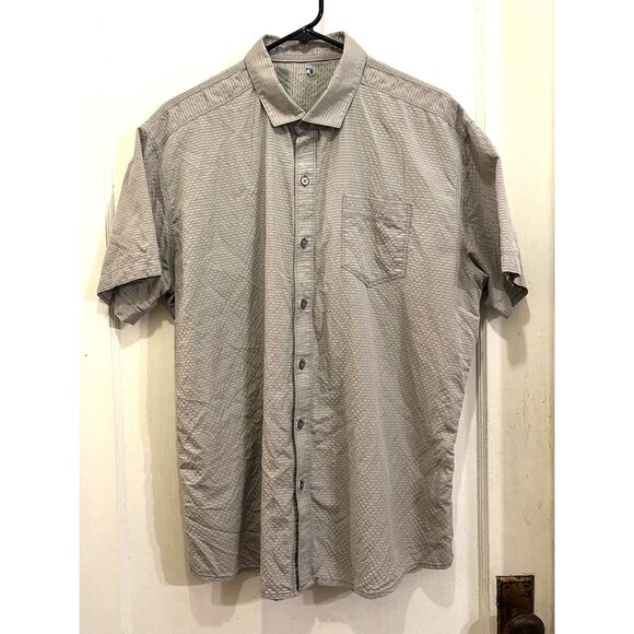 KUHL Gray Button Up Hiking Short Sleeve Shirt Top   Mens Size XL - Picture 2 of 8